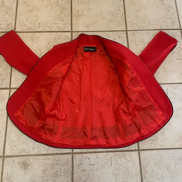 Vintage Rare Small Holt Renfrew Red Blazer Jacket Union Made - Picture 5 of 9